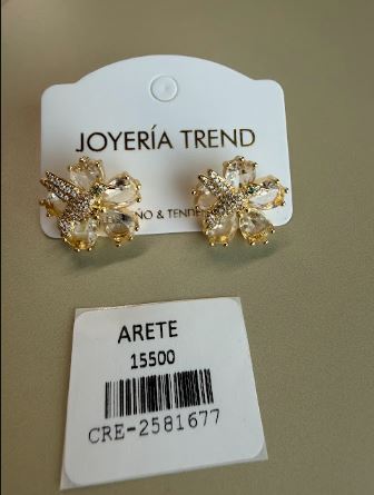 Arete Flor y Colibrí
