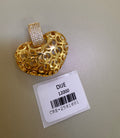 Dije de Corazón Calado con Argolla Brillante