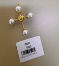 Dije Cruz con Corazón y Perlas