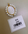 Dije Virgen de Guadalupe con Perlas y Detalle Central