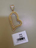 Dije de Corazón con Detalles y Piedras Brillantes