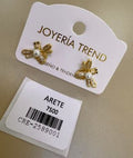 Aretes con Diseño de Abeja, Perla y Pedrería