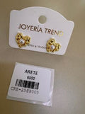Aretes con Diseño de Corazón y Perla