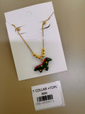 Juego de Collar con Dije Dinosaurio y Aretes Tipo Topo
