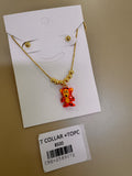 Juego de Collar con Dije de Tigre y Topos
