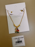 Juego de Collar con Dije de Mariquita y Topos