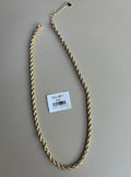 Collar Trenzado Dorado Estilo Cuerda