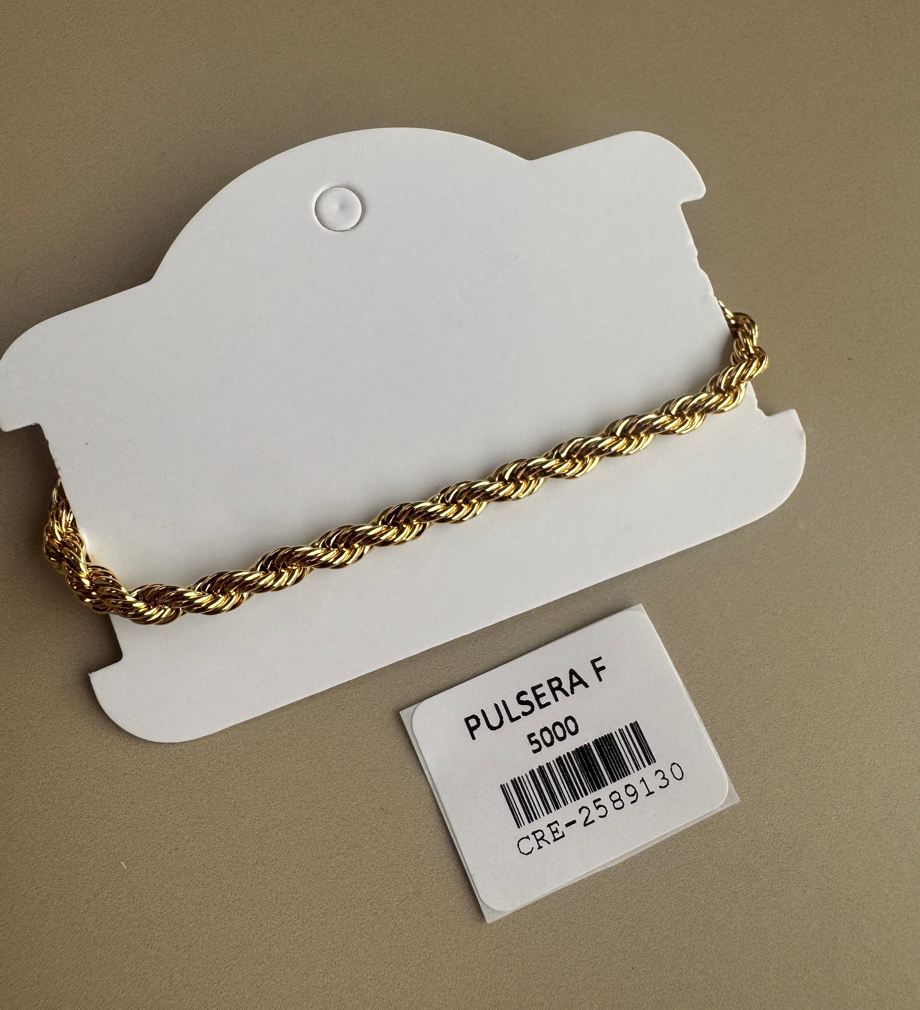 Pulsera Dorada de Cadena Trenzada