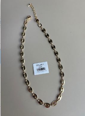 Collar de Eslabones tipo Grano de Café