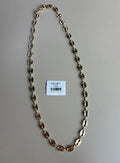 Collar de Eslabones Ovalados Texturizados Dorado
