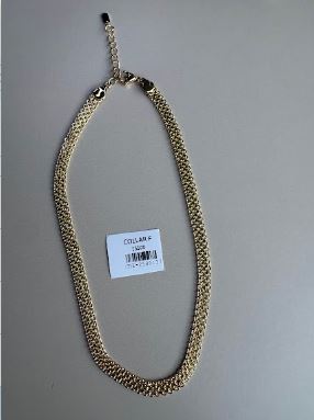 Collar de Malla Tejida Dorado