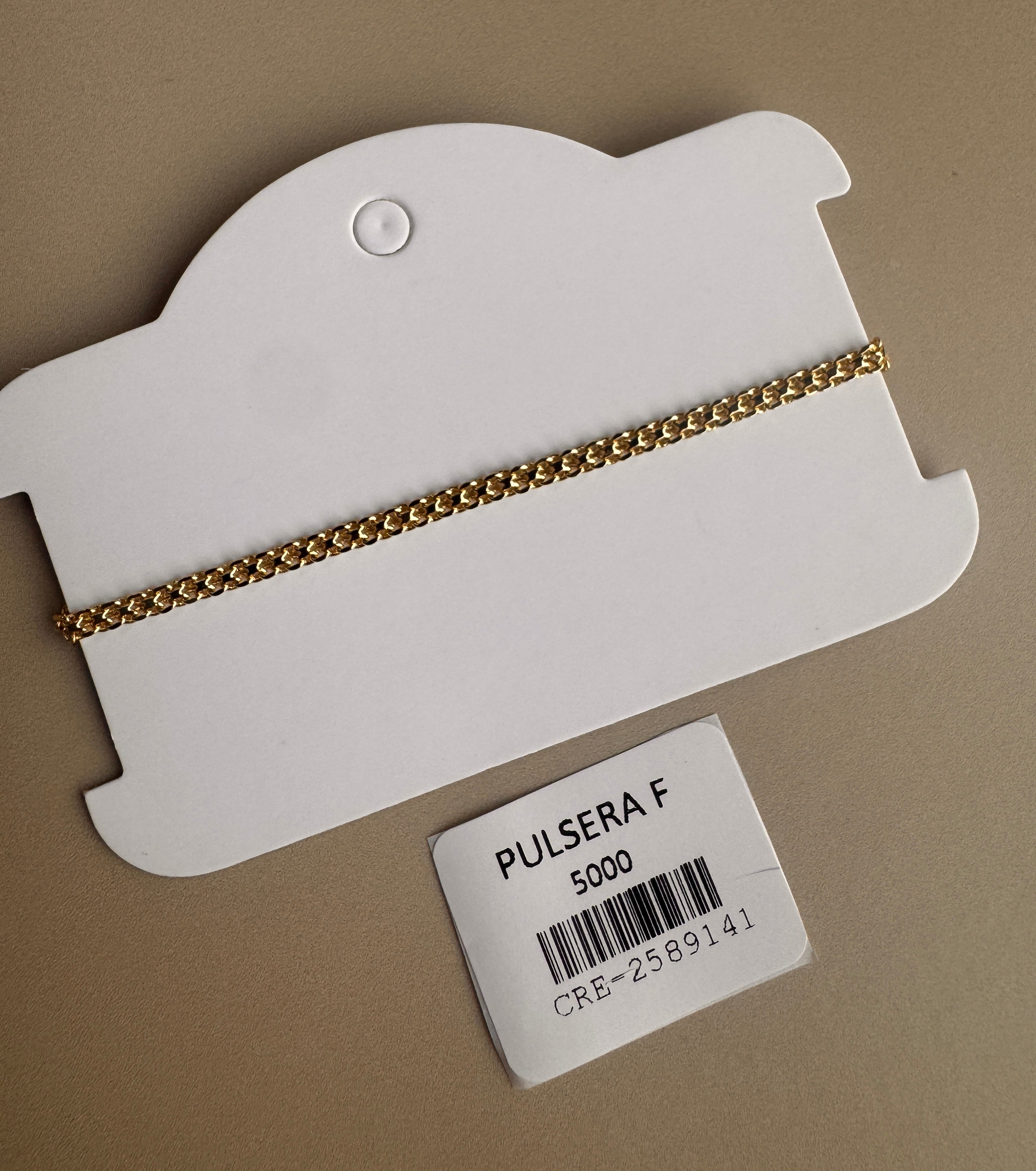 Pulsera Dorada de Cadena Fina Trenzada