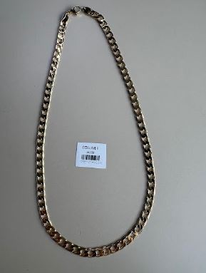 Collar Cadena Eslabones Gruesos Estilo Urbano Color Dorado