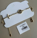 Pulsera Denario Dorada con Cruz y Medalla de San Benito