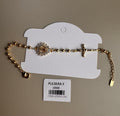 Pulsera Rosario con Cruz y Medalla Dorada