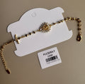 Pulsera Denario con Dije de Virgen y Cruz