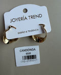 Candongas de Diseño Retorcido Tono Dorado