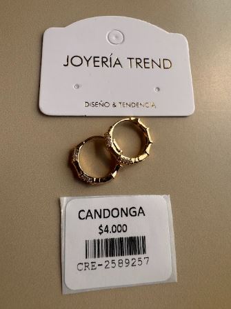 Candongas Texturizadas Doradas