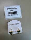 Candongas con Cristales Verdes