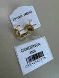 Candongas Doradas con Diseño de Concha
