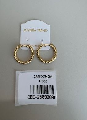 Candongas Mediana Texturizadas