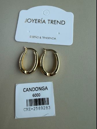 Candongas Ovaladas Doradas Clásicas
