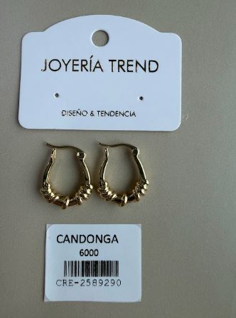 Candongas Onduladas Doradas