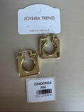 Candongas Doradas Cuadradas Lisas