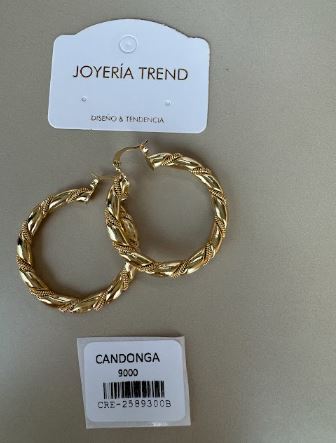 Candongas Trenzadas Doradas