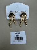 Aretes Medusa Colgantes Dorados