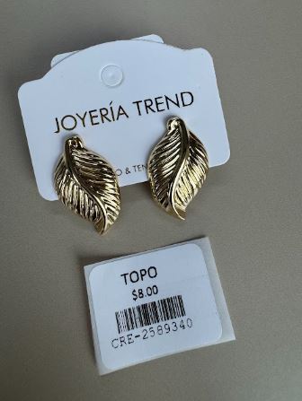 Topos Hoja Texturizada Dorados