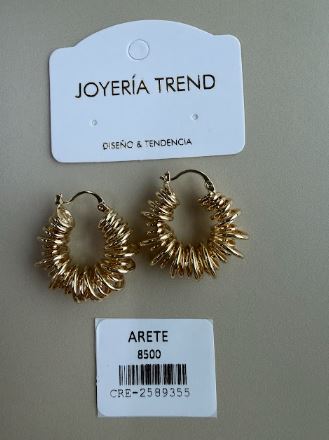 Aretes de Aro Texturizados Dorados