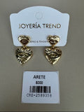 Aretes Corazón con Ojo Dorados
