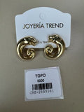 Aretes Camaleón Enroscado Dorados