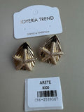 Aretes Concha y Estrella de Mar Dorados