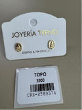Aretes Ovalados con Relieve Religioso