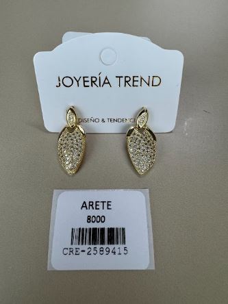 Aretes Colgantes Hojas Texturizadas Doradas