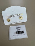 Aretes Topo Diseño Circular Religioso