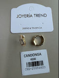 Candongas Mini Rectangulares Doradas