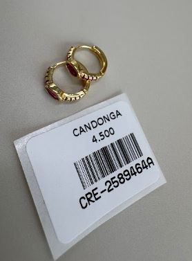 Candonga Pequeñas con Circon Rojo