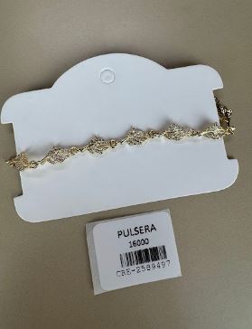 Pulsera de Cadena con Motivos en Forma de Hoja