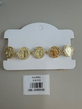 Pulsera Eslabon de San Benito con Circones