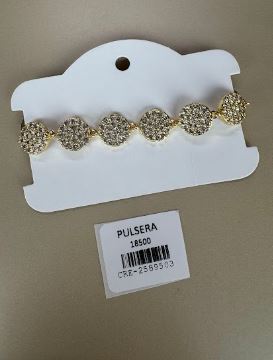 Pulsera de Cadena con Motivos Circulares Brillantes