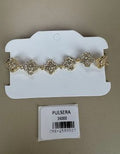 Pulsera de Cadena con Motivos Florales Brillantes