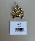 Dije de Cangrejo con Acabado Dorado Pulido