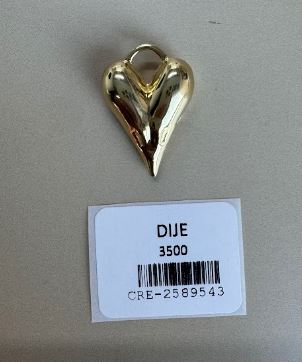Dije Corazón con Volumen y Acabado Brillante