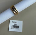 Anillo dorado de banda ancha con relieve
