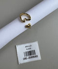 Anillo Doble Corazón Abierto Dorado