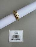 Anillo Geométrico Abombado Dorado