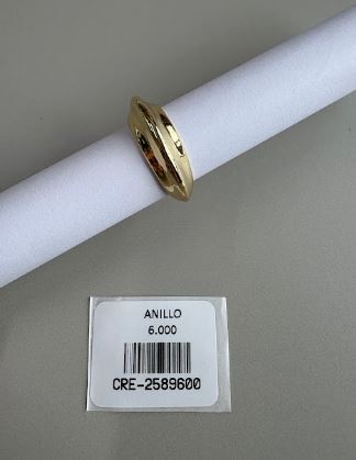 Anillo Geométrico Abombado Dorado